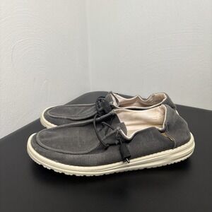 Hey Dude Wendy Shoes Women's Sz 10 Off Black Chambray Lightweight Casual Comfort